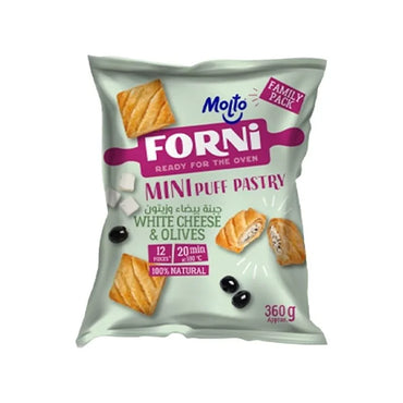 Molto Forni Mini Puff Pastry White Cheese & Olives 12 Pieces / Ready For The Oven 360g