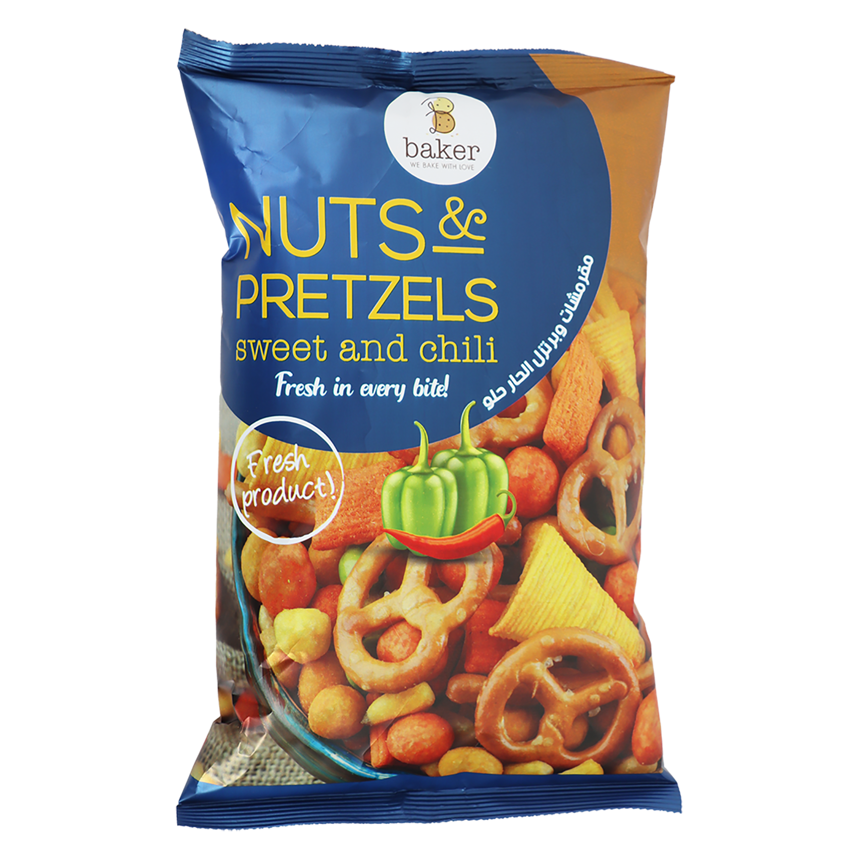 Baker Nuts & Pretzels Sweet And Chili 25g