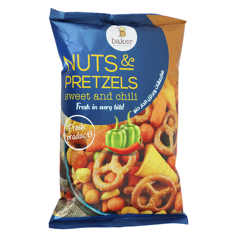 Baker Nuts & Pretzels Sweet And Chili 25g