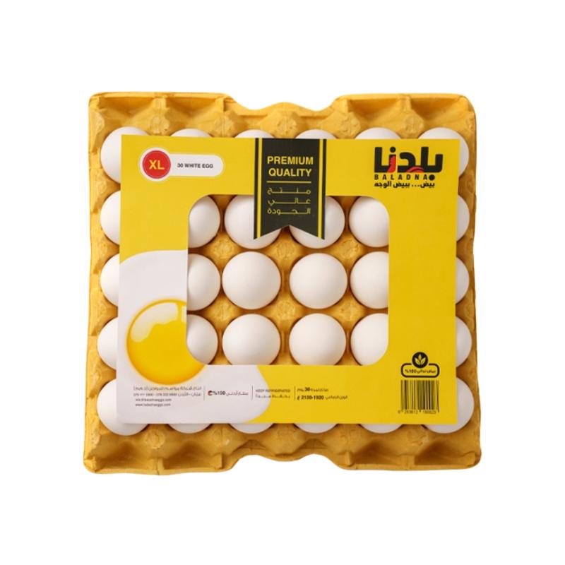 Baladna White Eggs XL, 30 Pieces | بلدنا بيض نخب اول اكس لارج