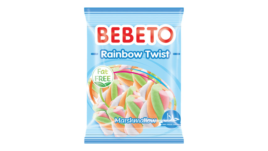 Bebeto Rainbow Twist Marshmallow 60g