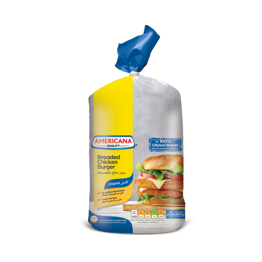 Americana Chicken Burger Breaded 56 g × 15 Pack