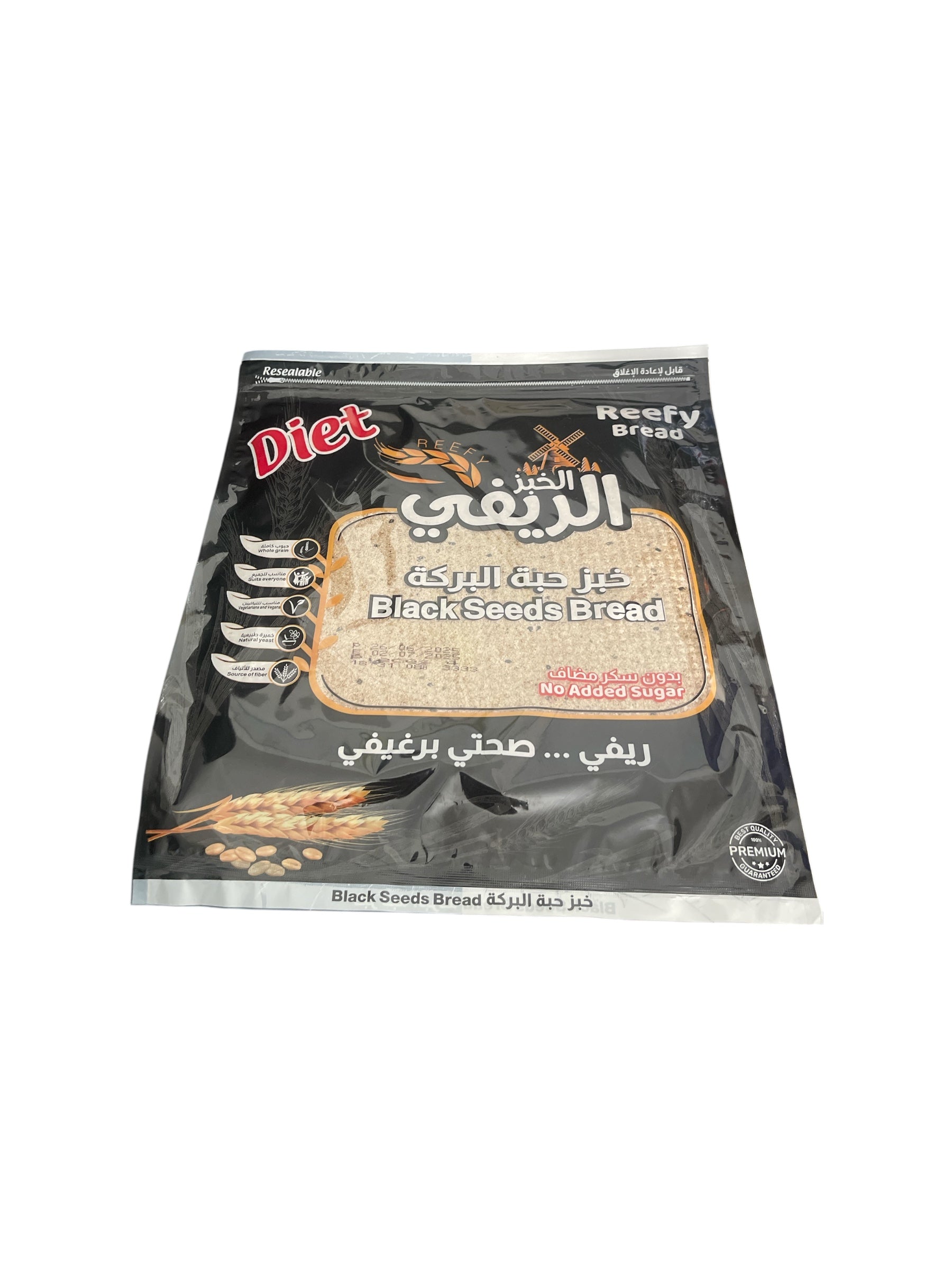 Reefy Bread Black Seeds No Added Sugar 4 Pieces