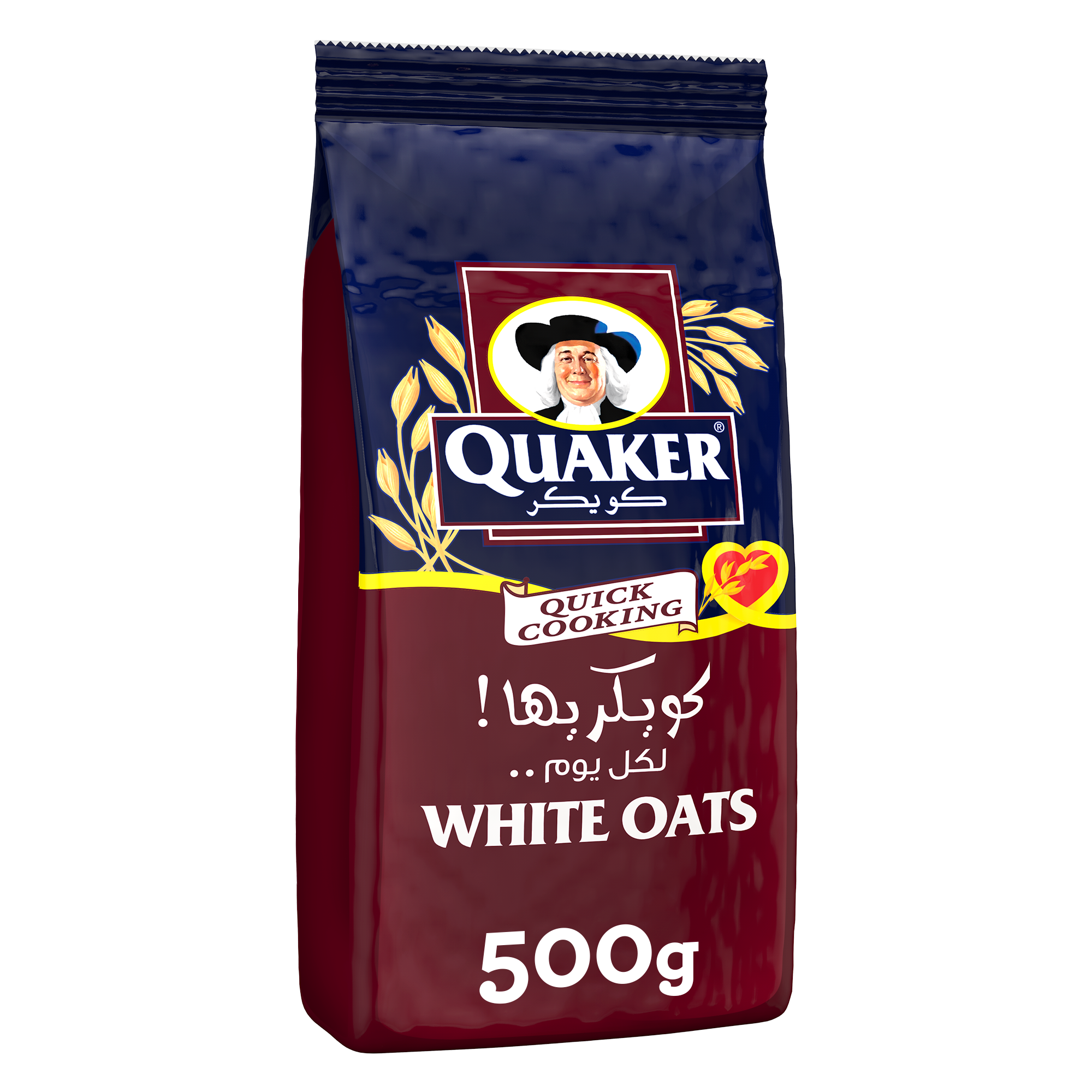 Quaker White Oats Pouch 500g