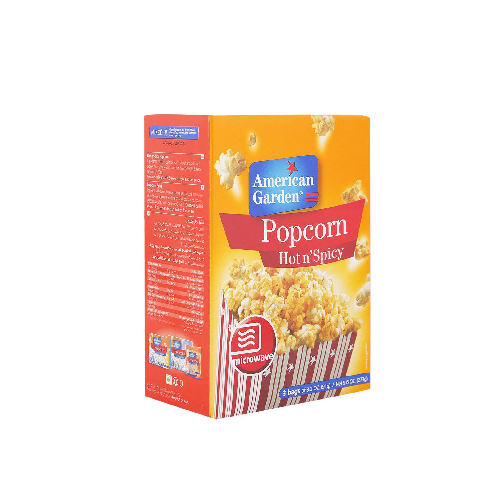 American Garden Microwave Popcorn Hot & Spicy 255g