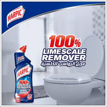 Harpic Toilet Cleaner Liquid Limescale Remover Original 750 ml