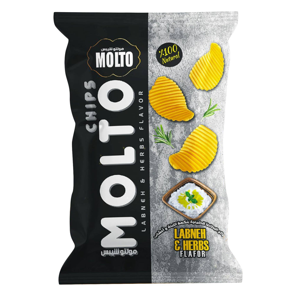 Molto Chips Labneh And Herbs Flavor 50g