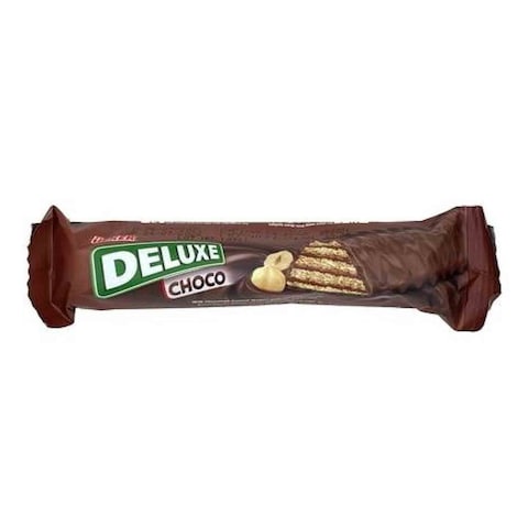 Ulker Deluxe Choco Milk Chocolate Coated With Hazelnut Cream Filling 28 gm