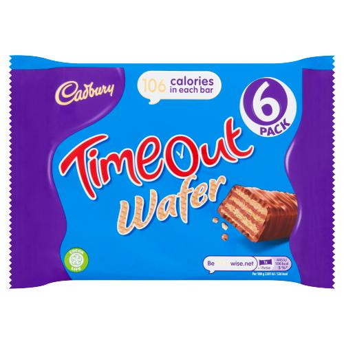 Cadbury Timeout Wafer Bar 6 Pack 121.2g