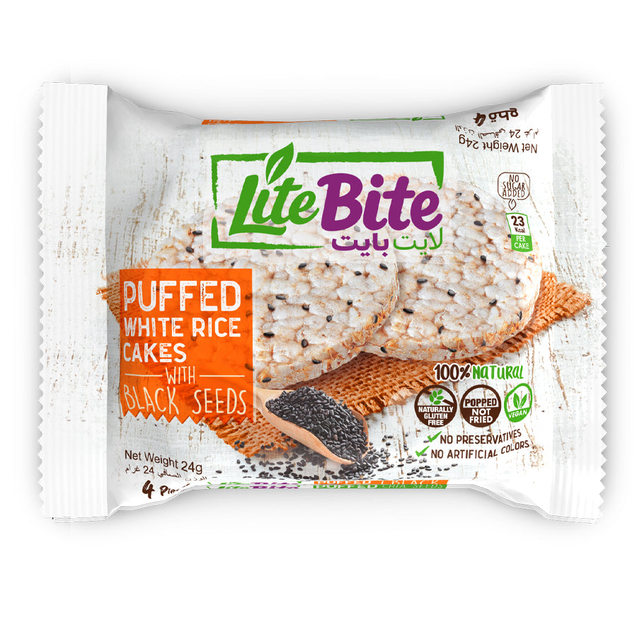 Lite Bite GF Rice & Corn Cakes With Black Seeds 20g