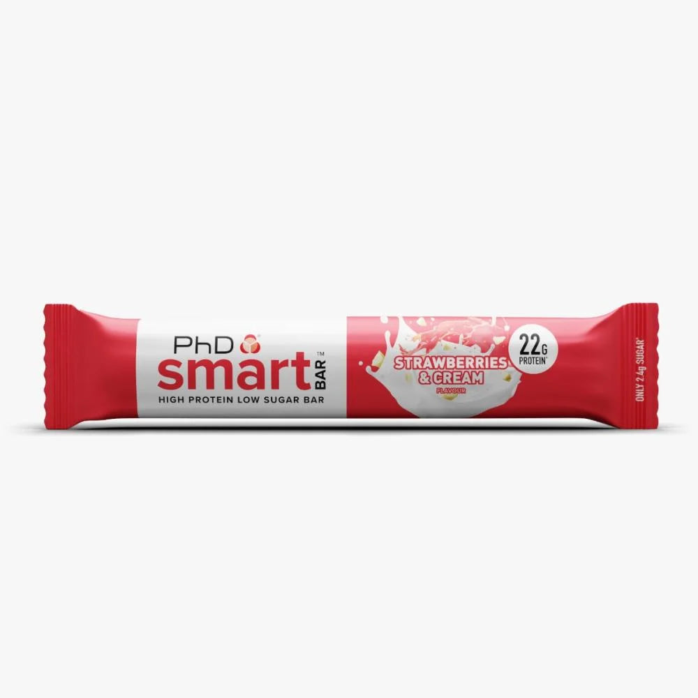 Smart High Protein Low Sugar Bar Strawberries Cream Flavour 64g