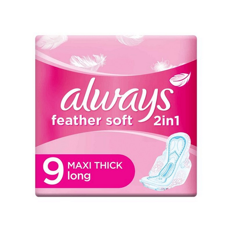 Always Feather Soft Maxi Thick 9 Pads