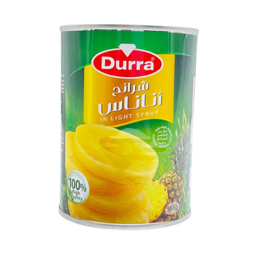Durra Slices Of Pineapple In Light Syrup 565g