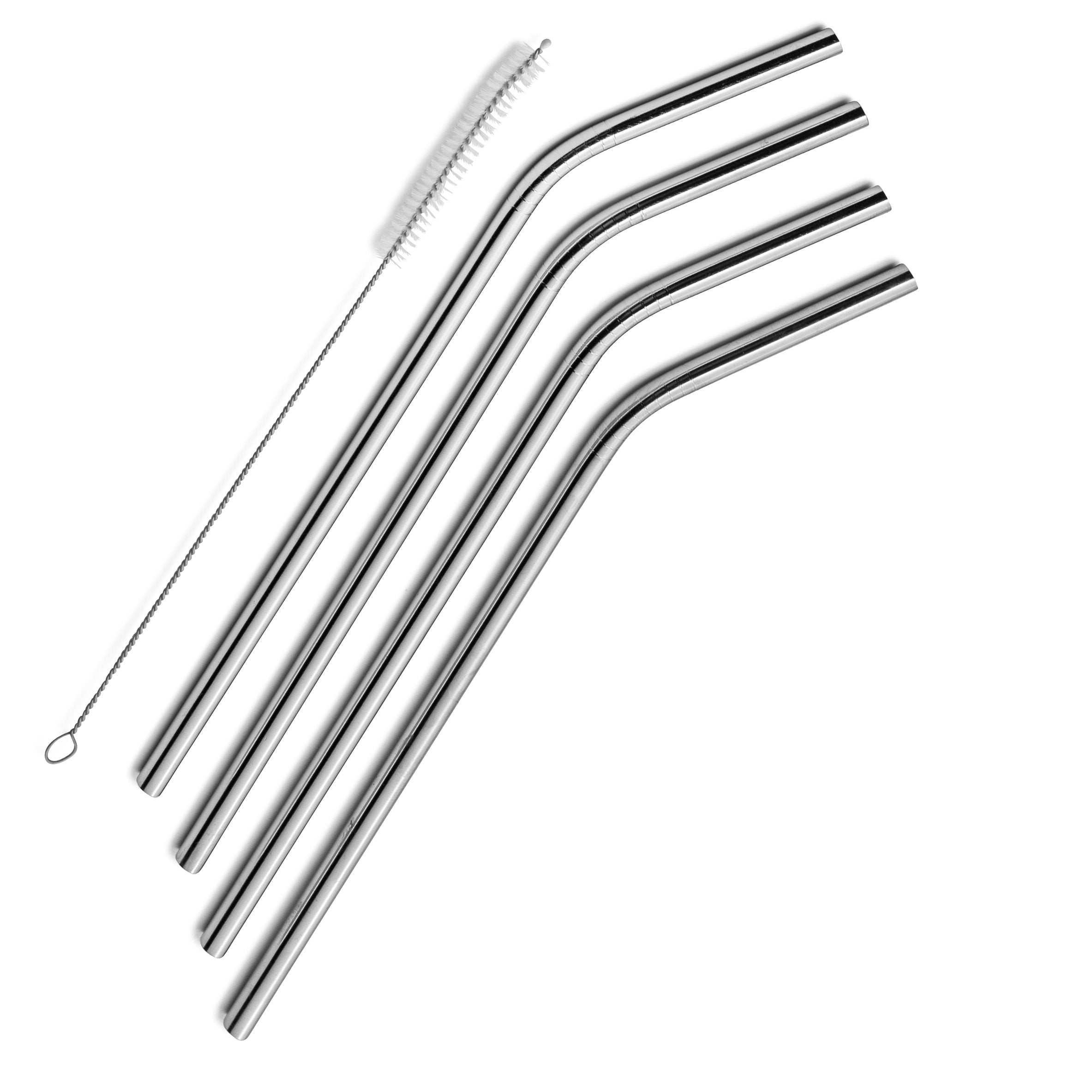 Stainless Steel Straw Pack of 8 with 1 Cleaner