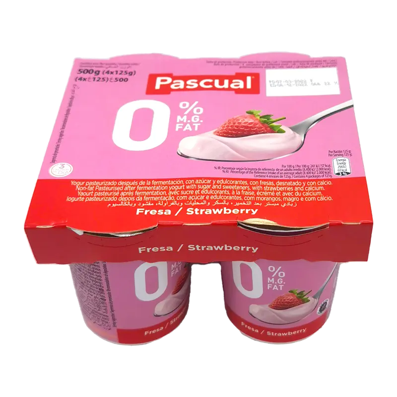 Pascual Yogurt  Strawberry (4 Cups)*125g