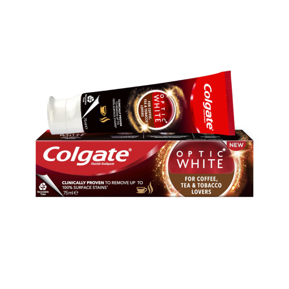 Colgate Toothpaste Optic White For Coffee Tea & Tobacco Users 75 ml