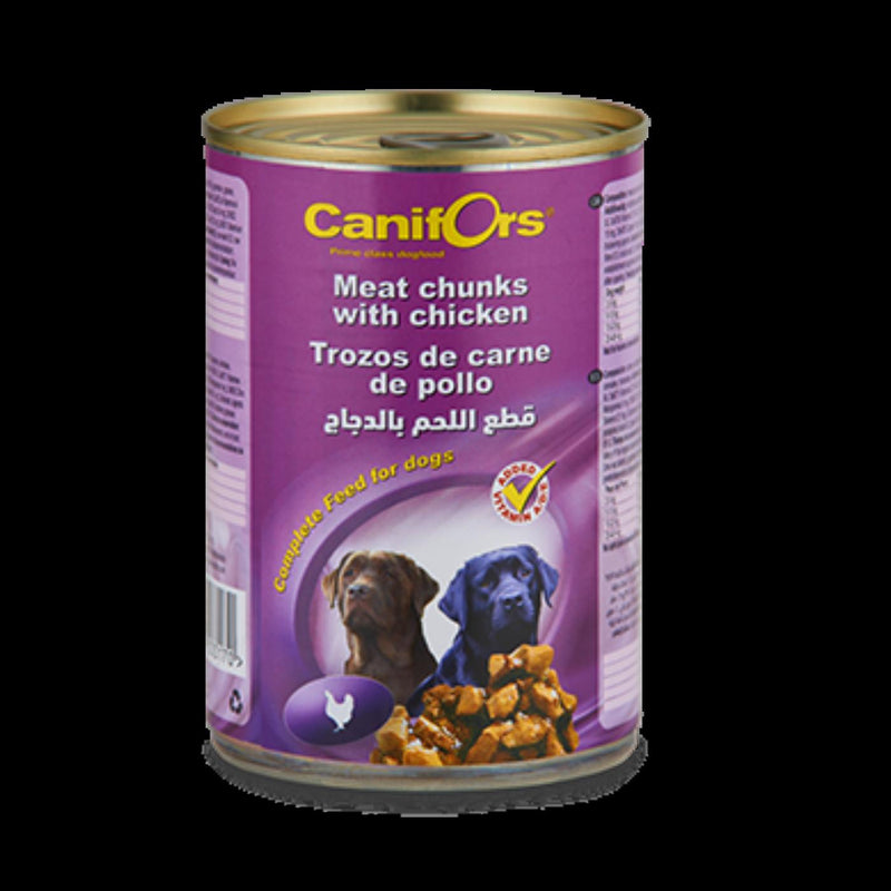 Canifors Dog Food Meat Chunks With Chicken 410 g | كانيفورز قطع لحم للكلاب مع دجاج 410 جرام