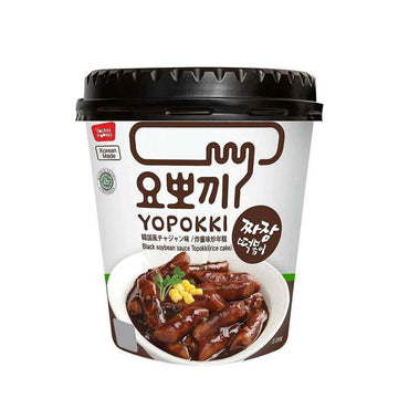 Young Poong Yopokki Black Soybean Sauce Rice Cake Cup, 140g | كوب يونغ بونج يوبوكي ججاجانغ 140 جرام