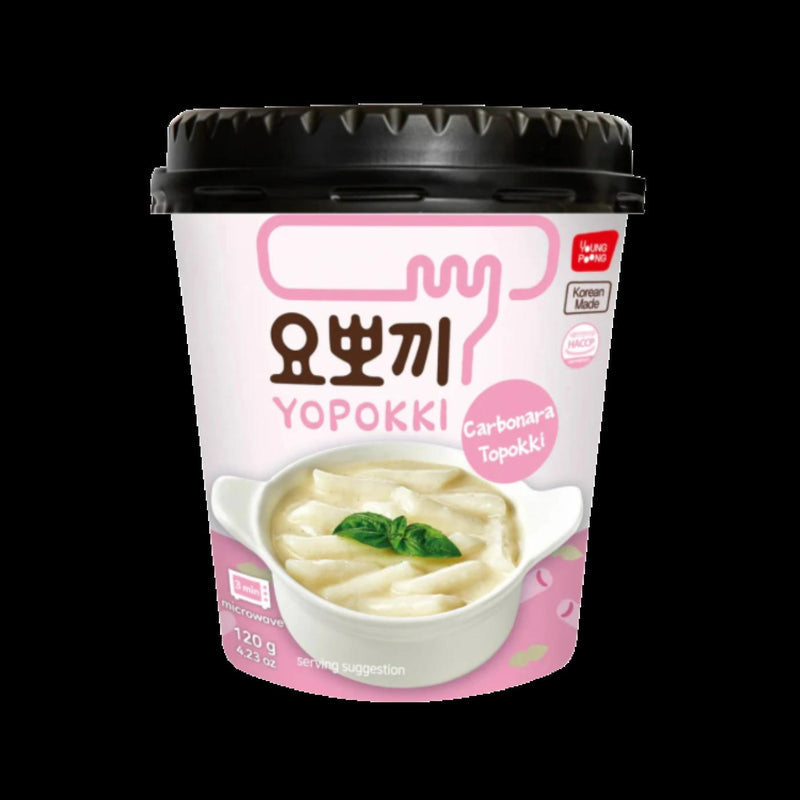 Yopokki Carbonara Rice Cake, 120g | يوبوكّي توبوكي كعك الأرز بصلصة كاربونارا، 120 غ
