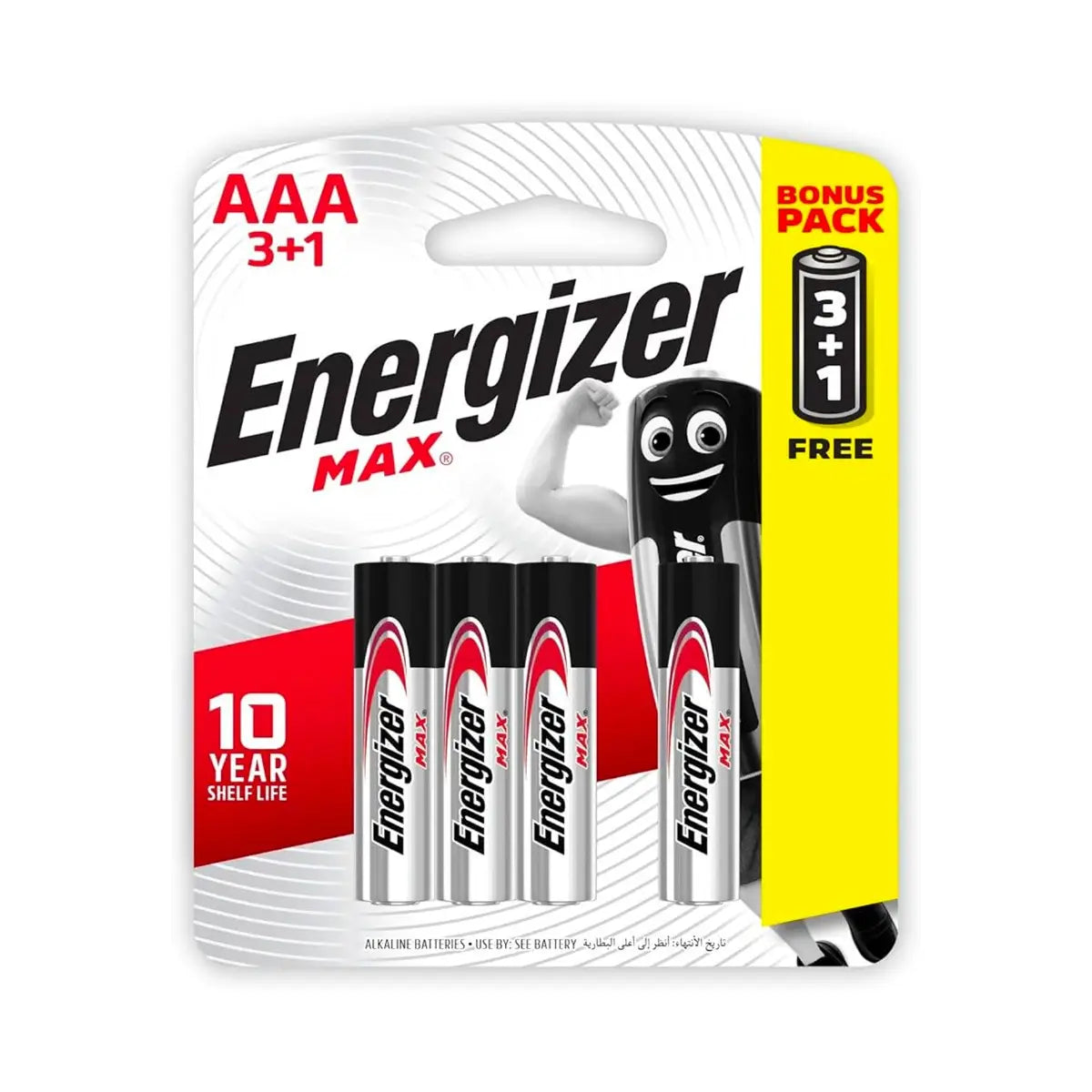Energizer Battery max AAA 3+1