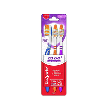 Colgate Zig Zag Toothbrush Soft 3 Pcs