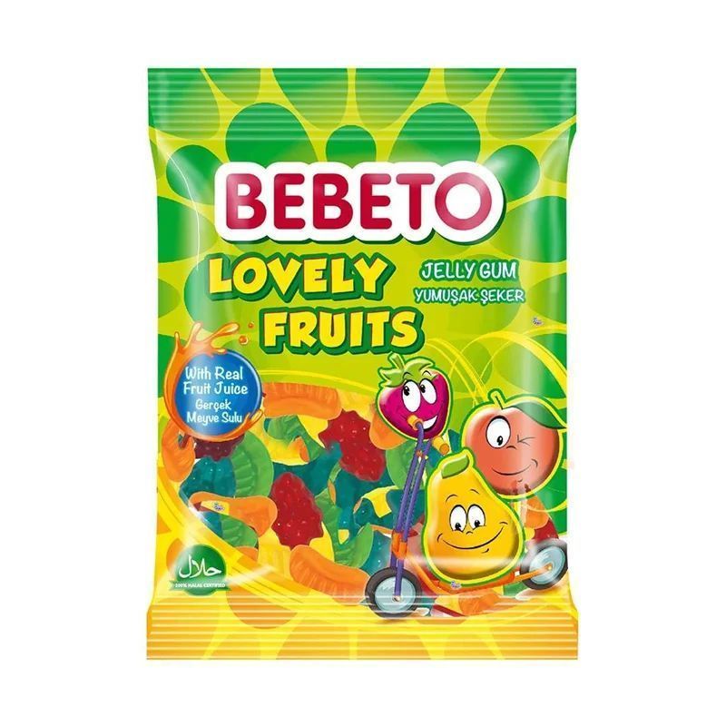 Bebeto Lovely Fruits Jelly Gum 80g