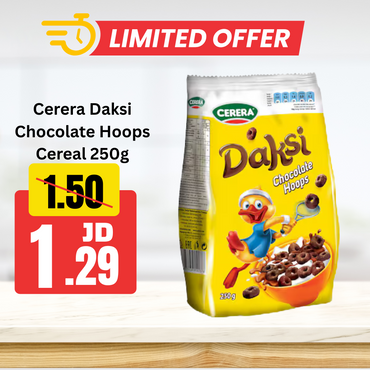 Cerera Daksi Chocolate Hoops Cereal 250g