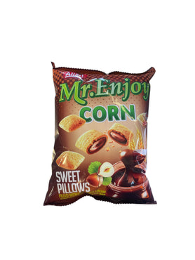 Mr. Enjoy Corn Sweet Pillows Filled With Chocolate Cream 40g
