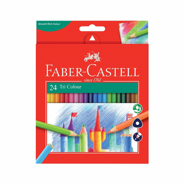 Faber Castell 24 Triangular Colour Pencils