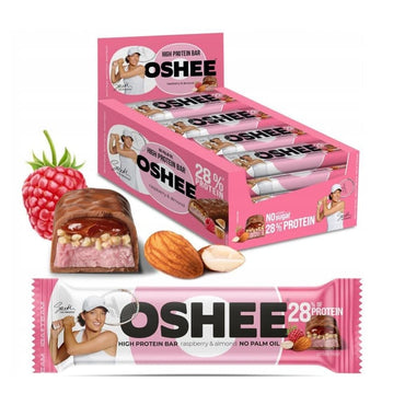 Oshee High Protein Bar Raspberry & Almond No Palm Oil 47g