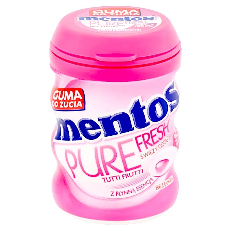 Mentos Pure Fresh Tutti Frutti Chewing 60g 30 Pieces
