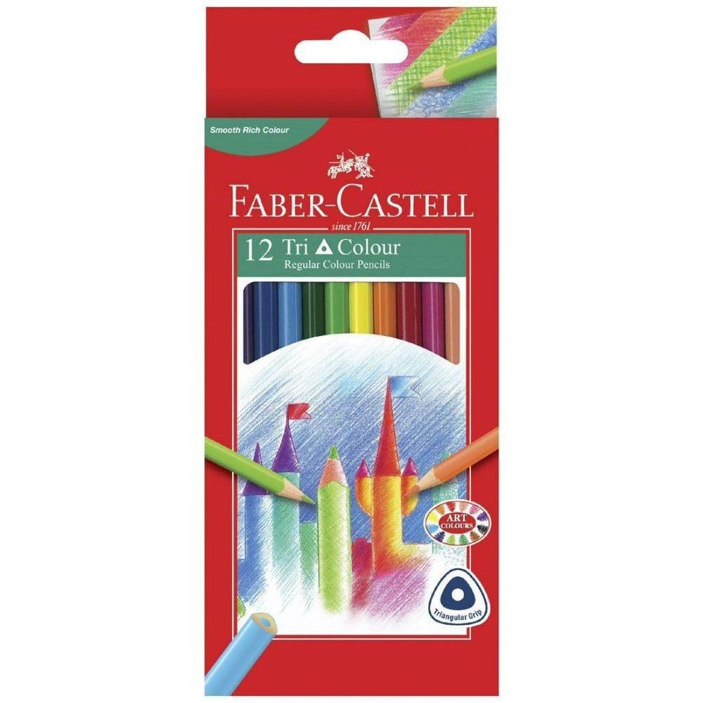 Faber Castell 12 Triangular Colour Pencils