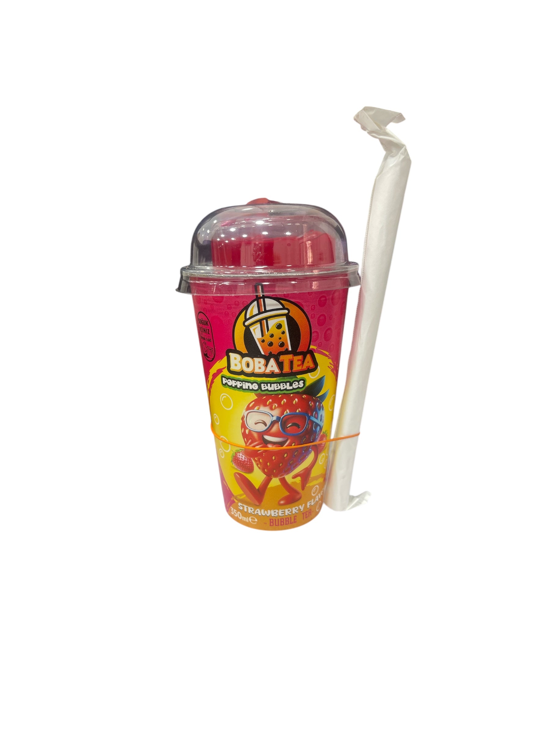 Boba Tea Strawberry Flavor With Bubble 350ml