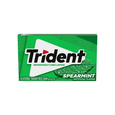 Trident Spearmint Sugar Free Gum 14 Sticks