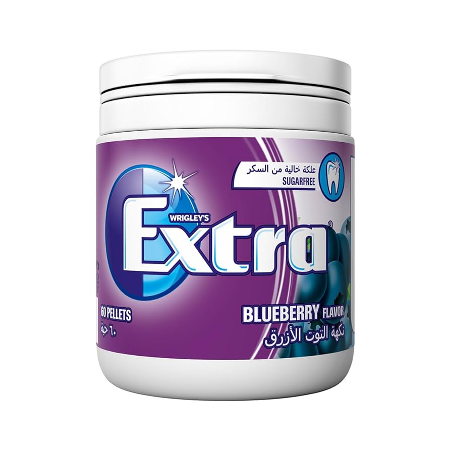 Extra Gum Blueberry Flavour Suga Free 60 Pcs