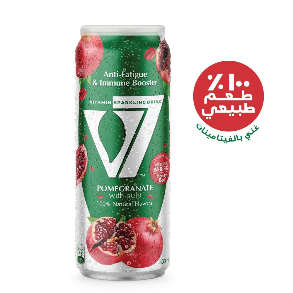 V7 مشروب فوار فيتامين الرمان  300 مل