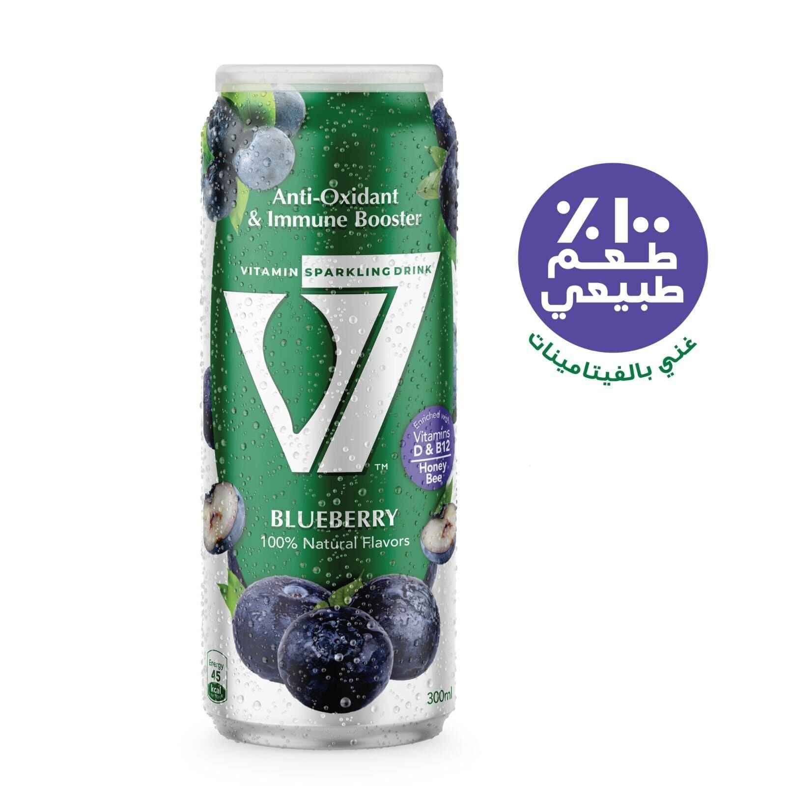 V7 Blueberry Vitamin Sparkling Drink 300ml