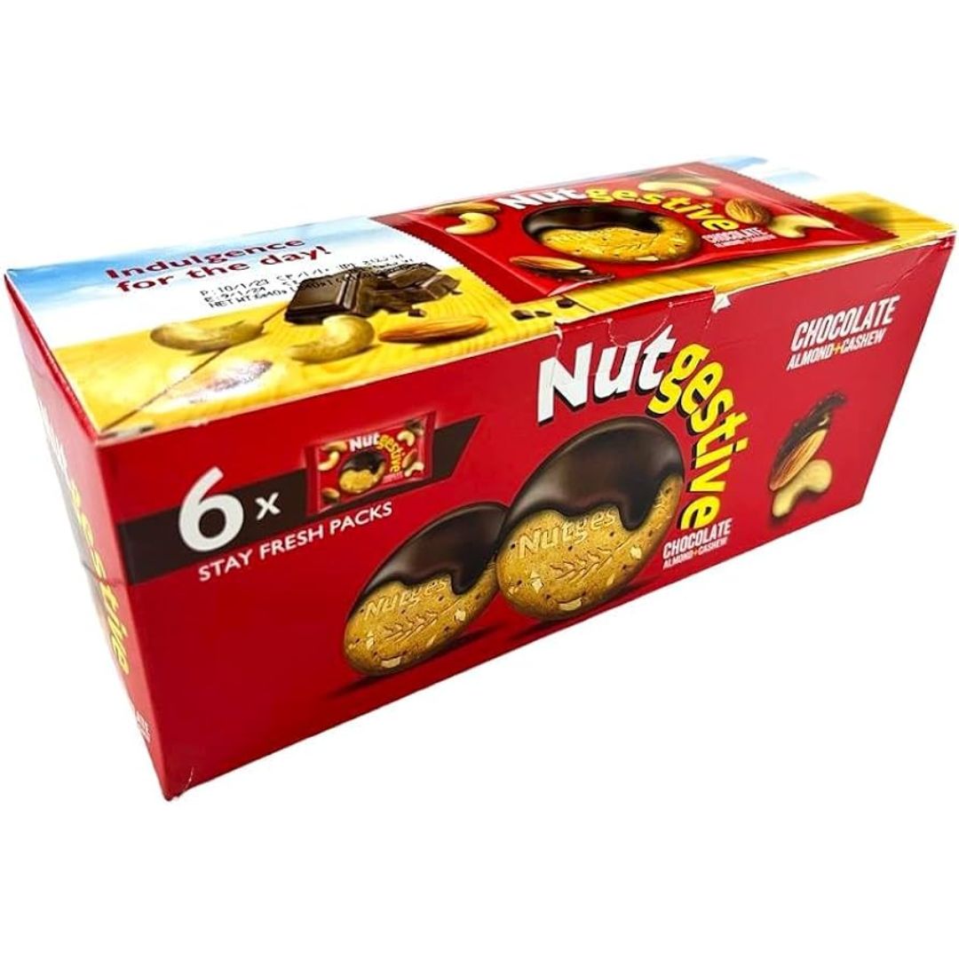 Nutgestive Chocolate Almond And Cashew Biscuits 240g