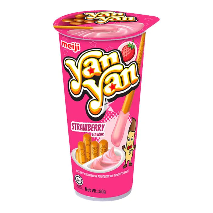 Meiji Yan Yan Strawberry Biscuits Snack 50g