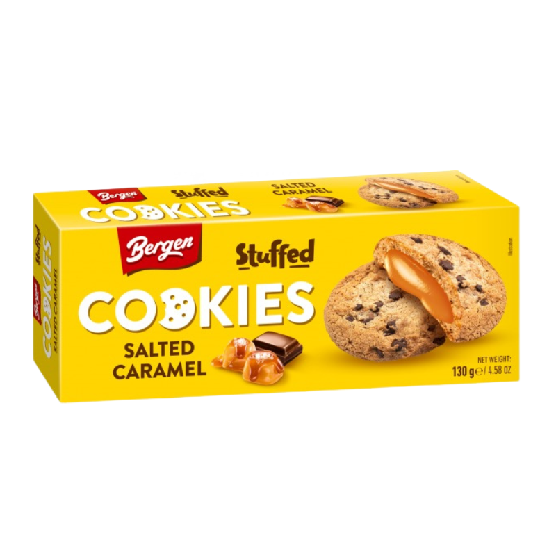 Bergen Stuffed Cookies Salted Caramel 130g