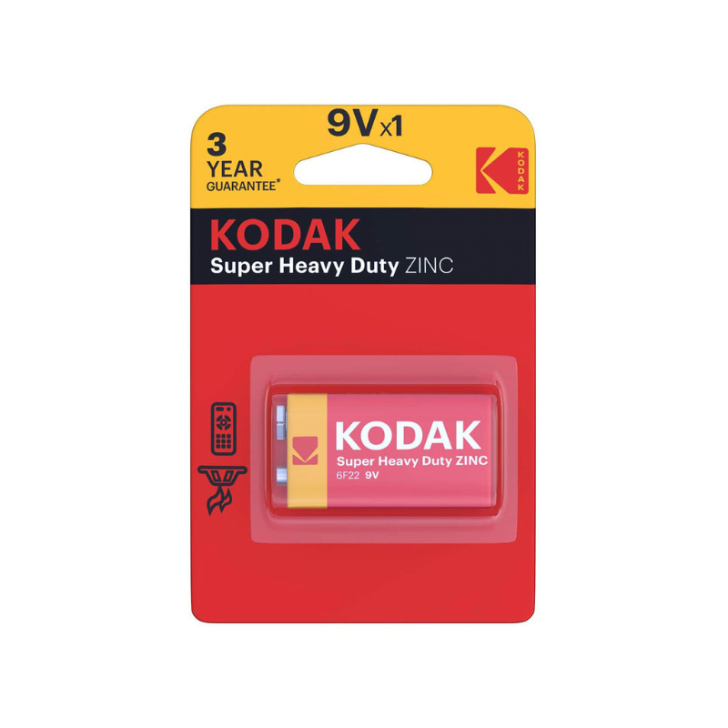 Kodak Super Heavy Duty Zinc Battery 9V x1