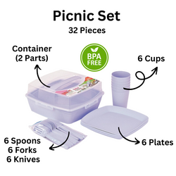 Picnic Set - BPA Free - 32 Pieces