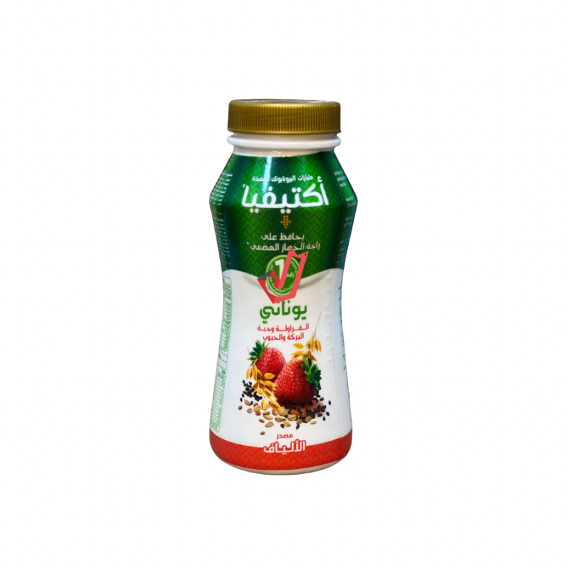 Activia Greek Dairy Drink Strawberry , Black Seeds & Cereal 180ml
