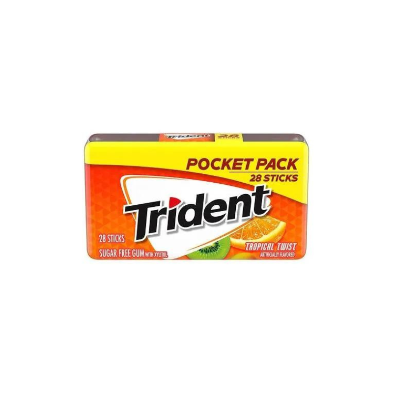 Trident tropical twist sugar free gum 28 sticks