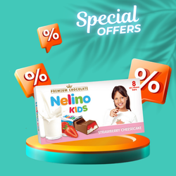 Nelino Kids  Strawberry Cheesecake 8 Bars 100g