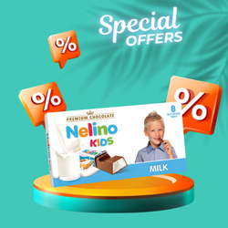 Nelino Kids Milk Chocolate 8 Bars 100g