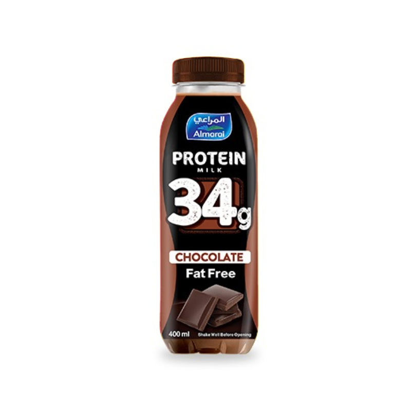 المراعي حليب بروتين 34 جرام شوكولاتة خالي من الدسم 400 مل