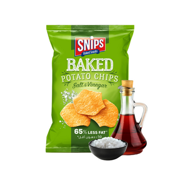 Snips Baked Potato Chips Salt & Vinegar 120g