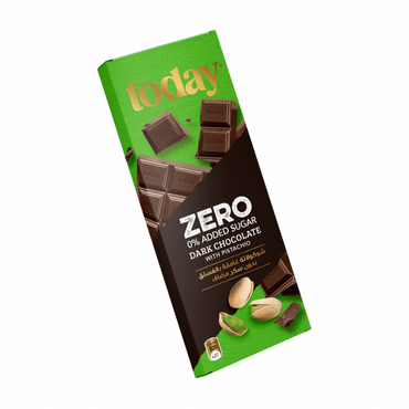 Today Dark Chocolate with Pistachios No Sugar Added 65g