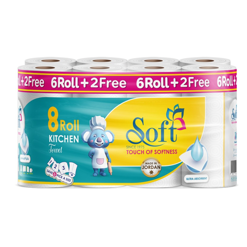 Soft Kitchen Roll Soft 6+2 Rolls